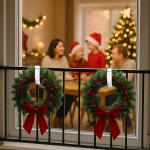 SATINIOR 50 Pcs 12inch Garland Ties Decorative Reusable and Flexible Banister Ties for Garland Wreath Light Banisters Home Stairways Railings Decoration(White)