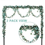 Miracliy 5Pcs 41FT Blue and White Flower Garland Artificial Rose Arch Vines Fake Spring Floral Garland for Flower Wall Backdrop Wedding Mothers Day Garden Tea Party Decoration