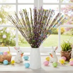 30 Pcs Easter Artificial Berry Garland Spring Pip Berry Sprays Pastel Picks Stems Floral Picks Stems for Easter Vase Filler Centerpieces Craft Wreath Making Home Decor (6 Colors)