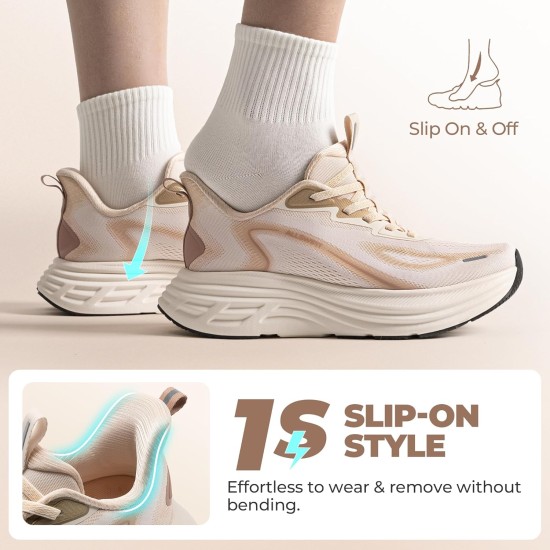 ALLSWIFIT Women's Slip On Walking Shoes Hands-Free Cushion Running Tennis Shoes Non-Slip Comfortable Workout Gym Sports Athletic Fashion Sneakers ActiveBreeze2.0