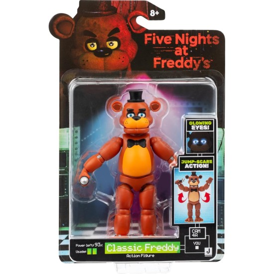 Jazwares Five Nights at Freddy’s Classic Freddy - 5-Inch Articulated Figure with Jumpscare Feature and Glow-in-The-Dark Eyes