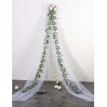 DuHouse 6Ft Artificial Lambs Ear Garland Flocked Leaves Plastic Vines for Wedding Bedroom Courtyard Easter Christmas Decoration