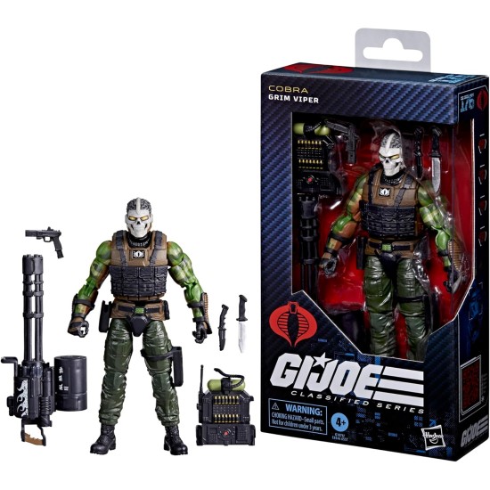 G.I. Joe Classified Series #176, Grim Viper, Collectible 6-Inch Action Figure with 5 Accessories