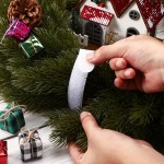 SATINIOR 50 Pcs 12inch Garland Ties Decorative Reusable and Flexible Banister Ties for Garland Wreath Light Banisters Home Stairways Railings Decoration(White)