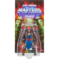 Masters of The Universe Origins Action Figure 200X Cartoon Collection Stratos, 5.5 Inch 1980s Motu TV Hero, Detailed Design & Arm Wing Attachments