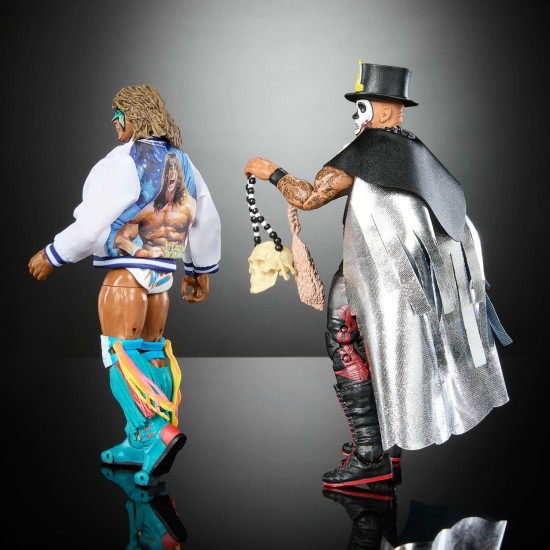 Mattel WWE Ultimate Edition Action Figure 2-Pack, Greatest Grudges '92 Collectible Set with Ultimate Warrior & Papa Shango 6-inch Superstars & Accessories Mattel WWE Ultimate Edition Action Figure 2-Pack, Greatest Grudges '92 Collectible Set with Ultimate Warrior & Papa Shango 6-inch Superstars & Accessories