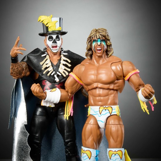 Mattel WWE Ultimate Edition Action Figure 2-Pack, Greatest Grudges '92 Collectible Set with Ultimate Warrior & Papa Shango 6-inch Superstars & Accessories Mattel WWE Ultimate Edition Action Figure 2-Pack, Greatest Grudges '92 Collectible Set with Ultimate Warrior & Papa Shango 6-inch Superstars & Accessories